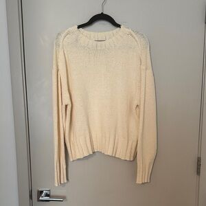 J. Crew Women's Cream Crew Neck Sweater